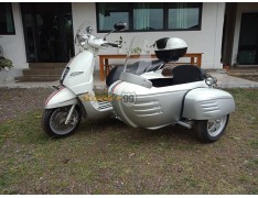 Sidecar Kit for Peugeot Django White Silver Edition